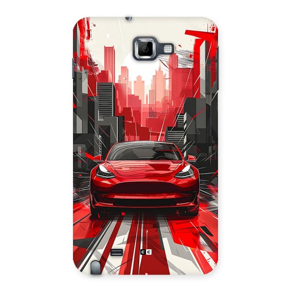 Red And Black Car Back Case for Galaxy Note