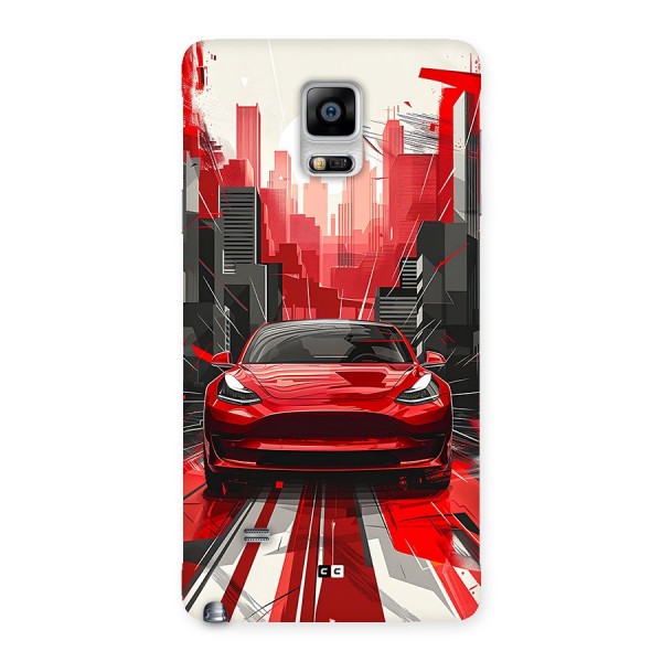 Red And Black Car Back Case for Galaxy Note 4