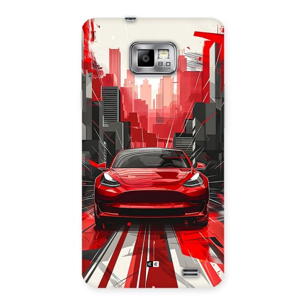 Red And Black Car Back Case for Galaxy S2