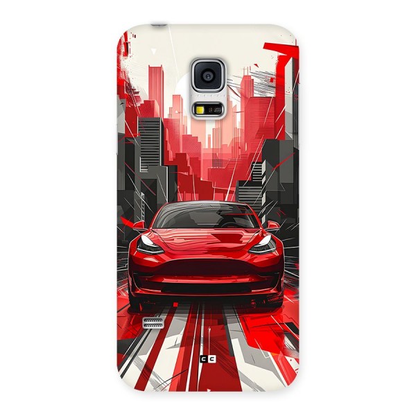 Red And Black Car Back Case for Galaxy S5 Mini