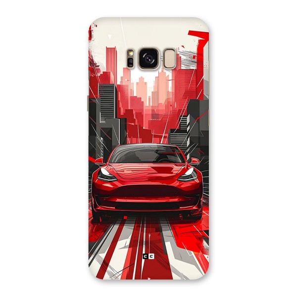 Red And Black Car Back Case for Galaxy S8 Plus