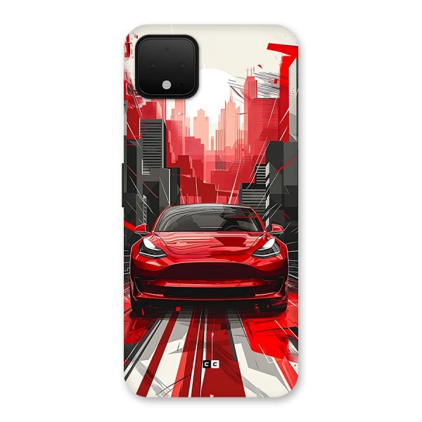 Red And Black Car Back Case for Google Pixel 4 XL