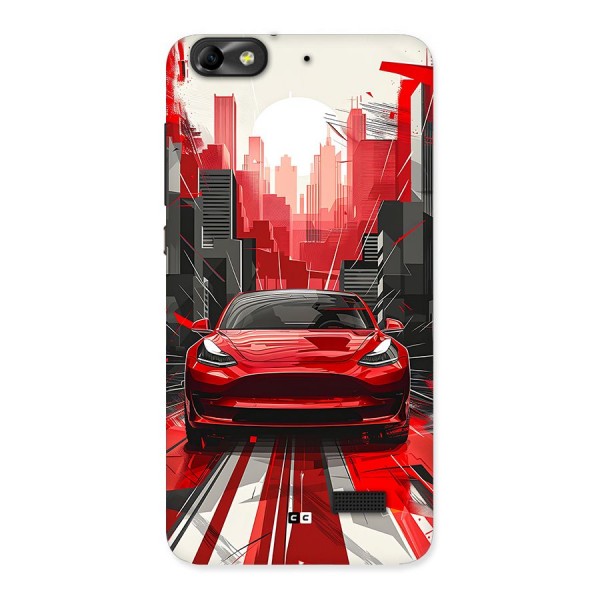 Red And Black Car Back Case for Honor 4C