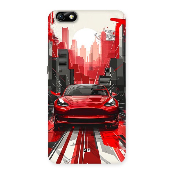 Red And Black Car Back Case for Honor 4X