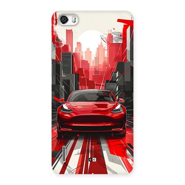 Red And Black Car Back Case for Honor 6