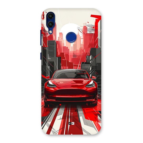 Red And Black Car Back Case for Honor 8C