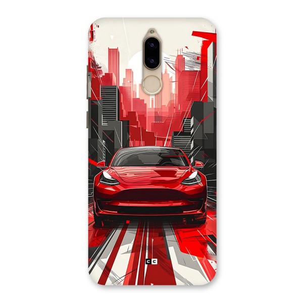 Red And Black Car Back Case for Honor 9i