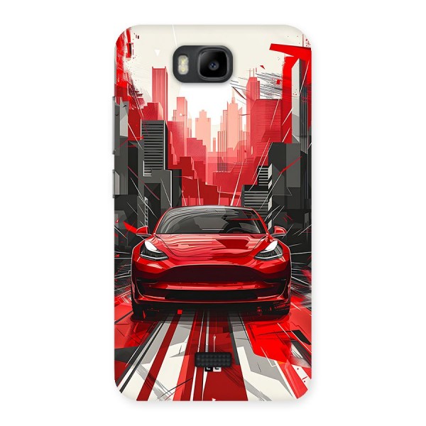 Red And Black Car Back Case for Honor Bee