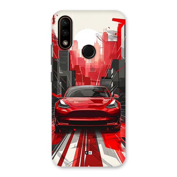 Red And Black Car Back Case for Lenovo A6 Note