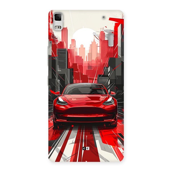 Red And Black Car Back Case for Lenovo A7000