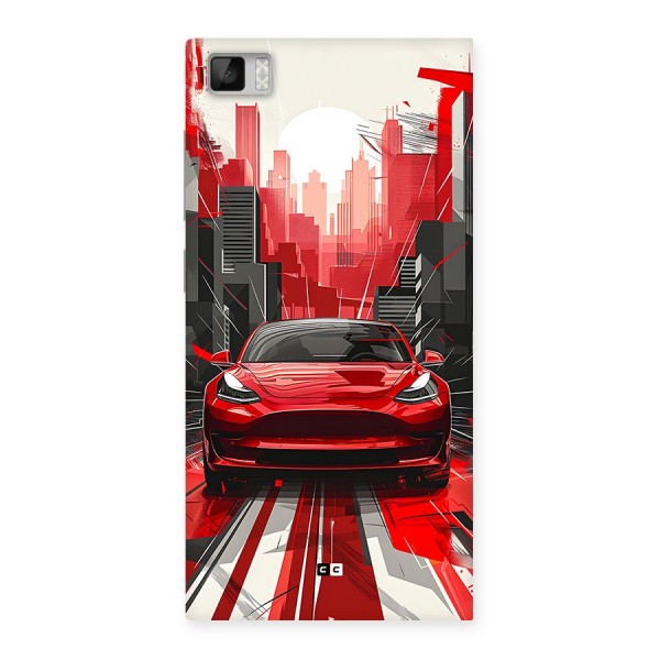 Red And Black Car Back Case for Mi3