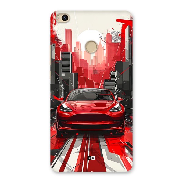 Red And Black Car Back Case for Mi Max 2