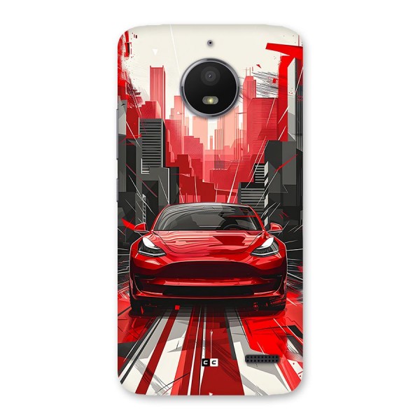 Red And Black Car Back Case for Moto E4