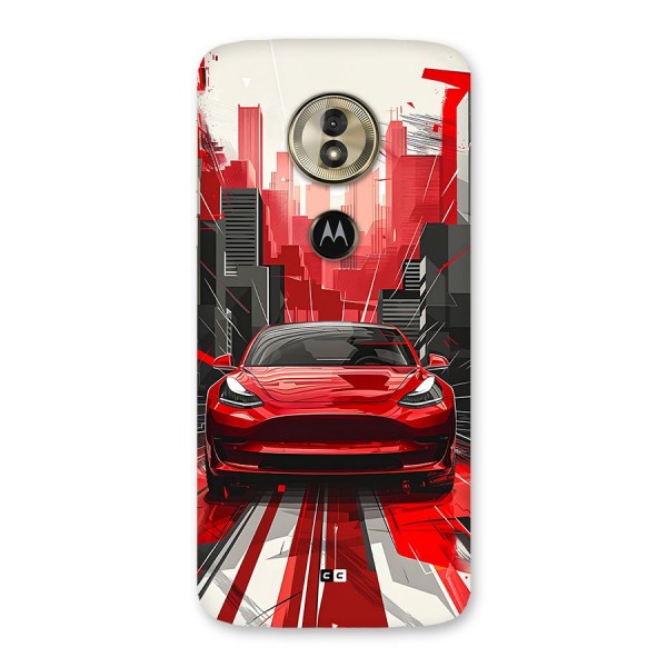 Red And Black Car Back Case for Moto G6 Play