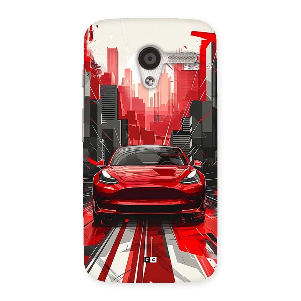 Red And Black Car Back Case for Moto X