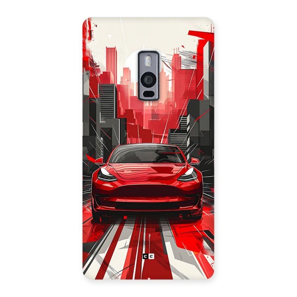 Red And Black Car Back Case for OnePlus 2