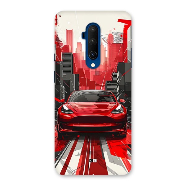 Red And Black Car Back Case for OnePlus 7T Pro