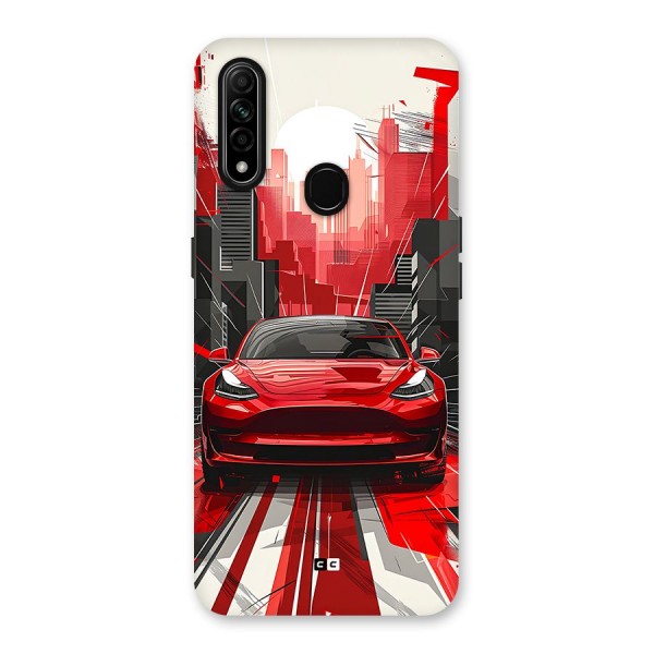 Red And Black Car Back Case for Oppo A31