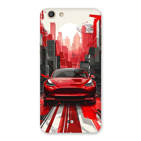 Red And Black Car Back Case for Oppo F3