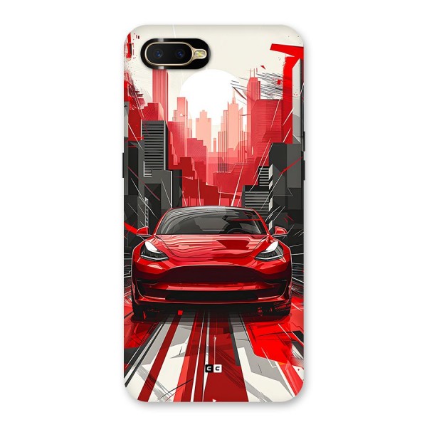 Red And Black Car Back Case for Oppo K1