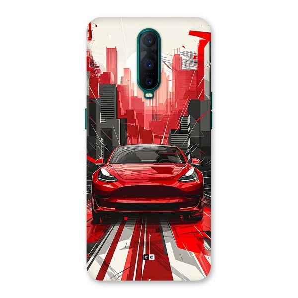 Red And Black Car Back Case for Oppo R17 Pro