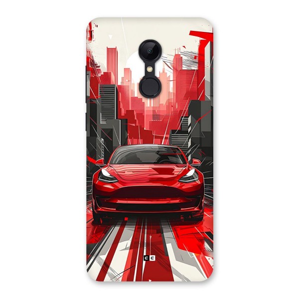 Red And Black Car Back Case for Redmi 5