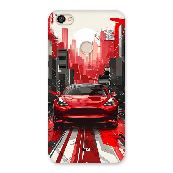 Red And Black Car Back Case for Redmi Y1 2017