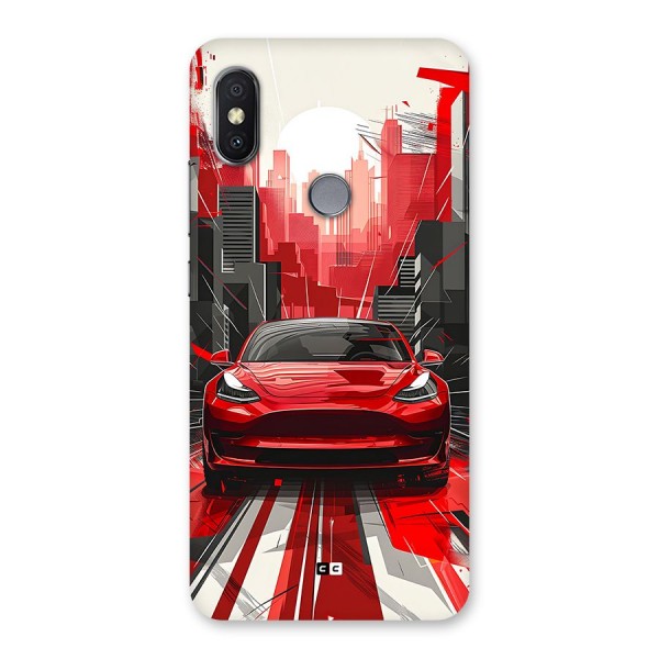 Red And Black Car Back Case for Redmi Y2