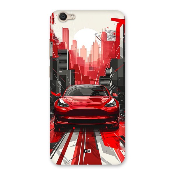 Red And Black Car Back Case for Vivo V5s