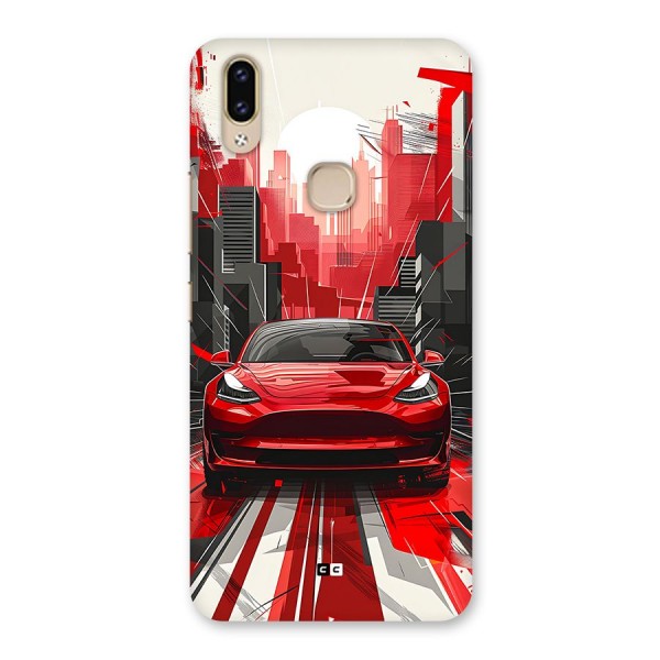 Red And Black Car Back Case for Vivo V9