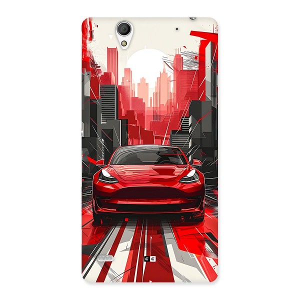 Red And Black Car Back Case for Xperia C4