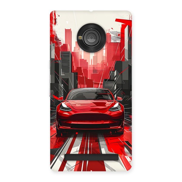 Red And Black Car Back Case for Yuphoria