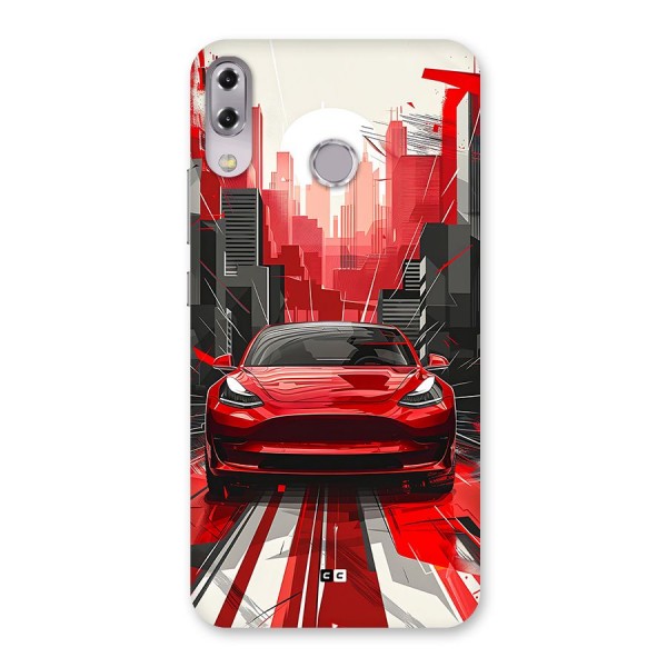 Red And Black Car Back Case for Zenfone 5Z