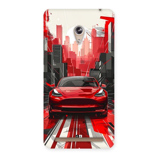 Red And Black Car Back Case for Zenfone 6