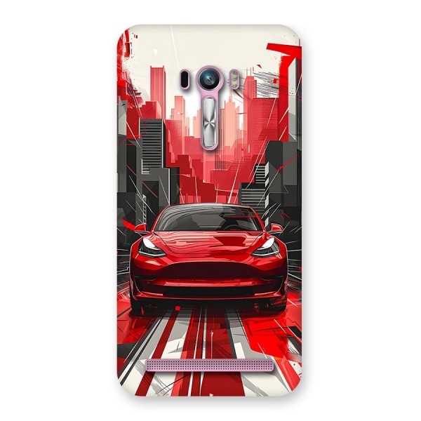 Red And Black Car Back Case for Zenfone Selfie