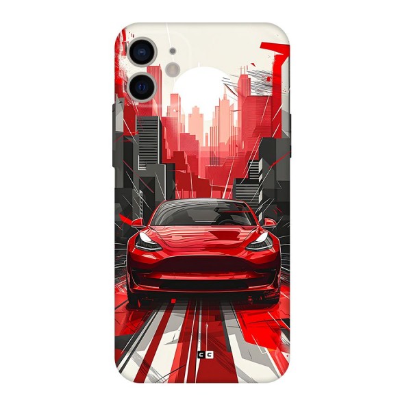 Red And Black Car Back Case for iPhone 11