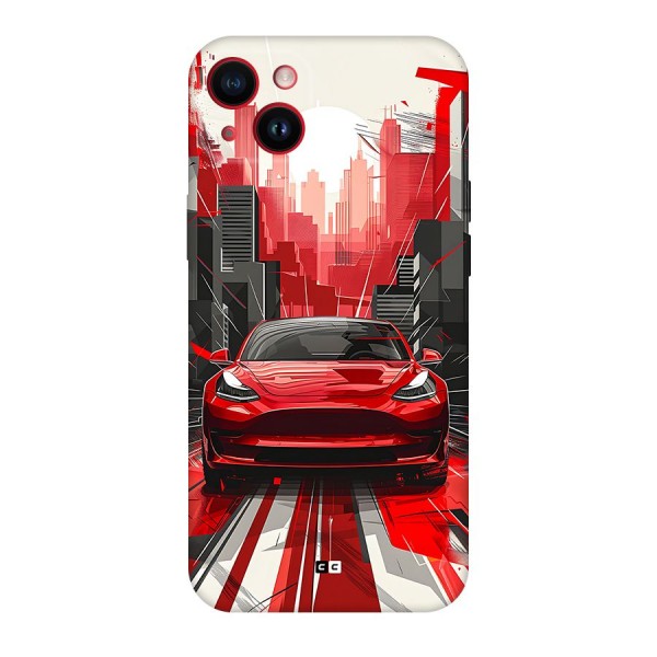 Red And Black Car Back Case for iPhone 14 Plus