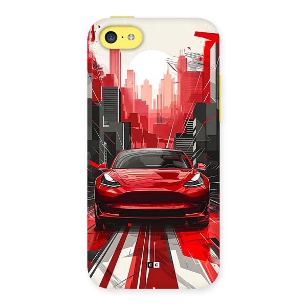 Red And Black Car Back Case for iPhone 5C