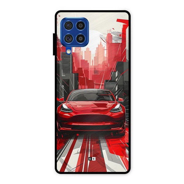 Red And Black Car Metal Back Case for Galaxy F62