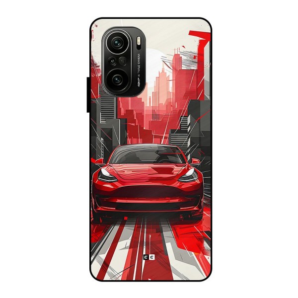 Red And Black Car Metal Back Case for Mi 11x