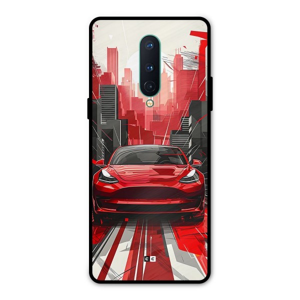 Red And Black Car Metal Back Case for OnePlus 8