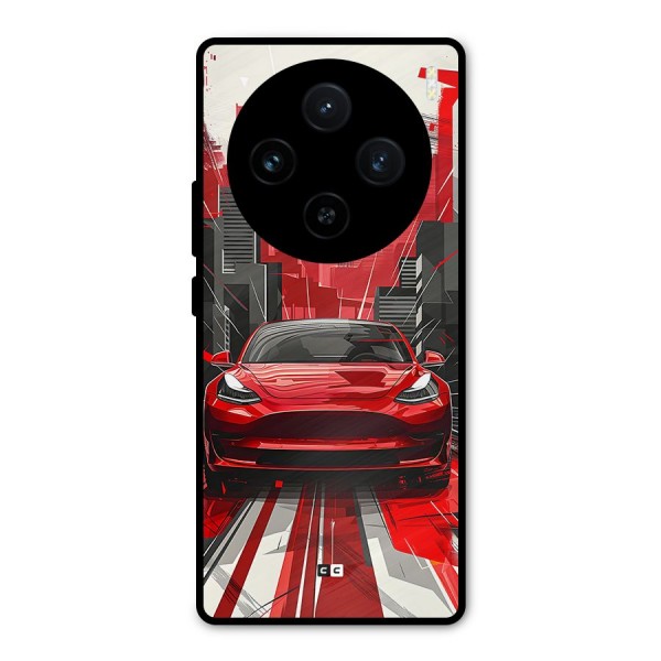 Red And Black Car Metal Back Case for Vivo X100