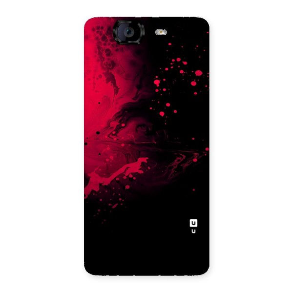 Red Black Splash Art Back Case for Canvas Knight A350