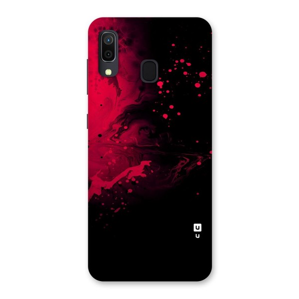 Red Black Splash Art Back Case for Galaxy A20