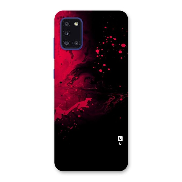 Red Black Splash Art Back Case for Galaxy A31