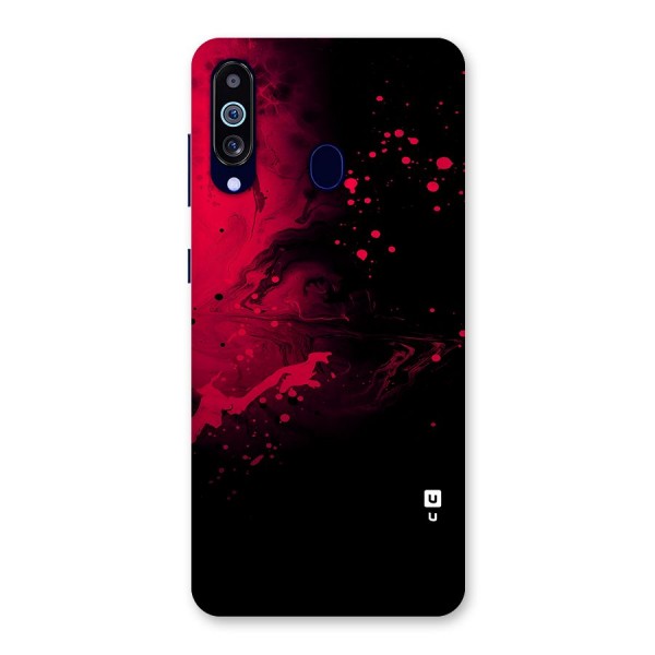 Red Black Splash Art Back Case for Galaxy A60