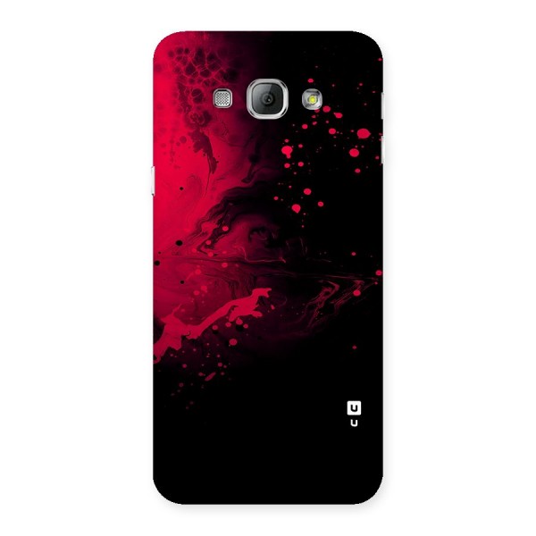 Red Black Splash Art Back Case for Galaxy A8