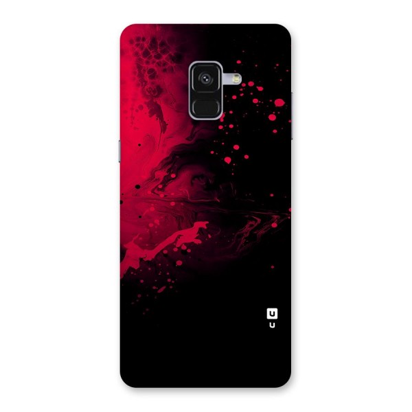 Red Black Splash Art Back Case for Galaxy A8 Plus