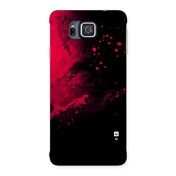 Red Black Splash Art Back Case for Galaxy Alpha