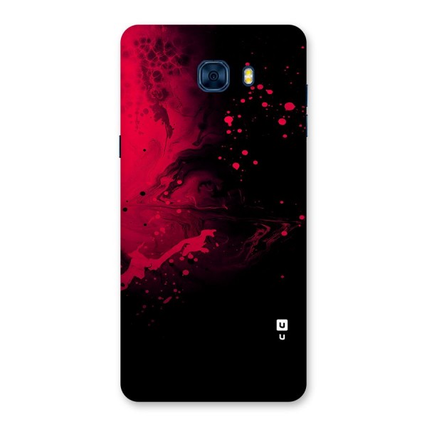 Red Black Splash Art Back Case for Galaxy C7 Pro